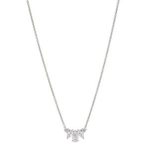 Silver Necklace with Crystals
